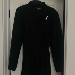 Wool blend belted coat